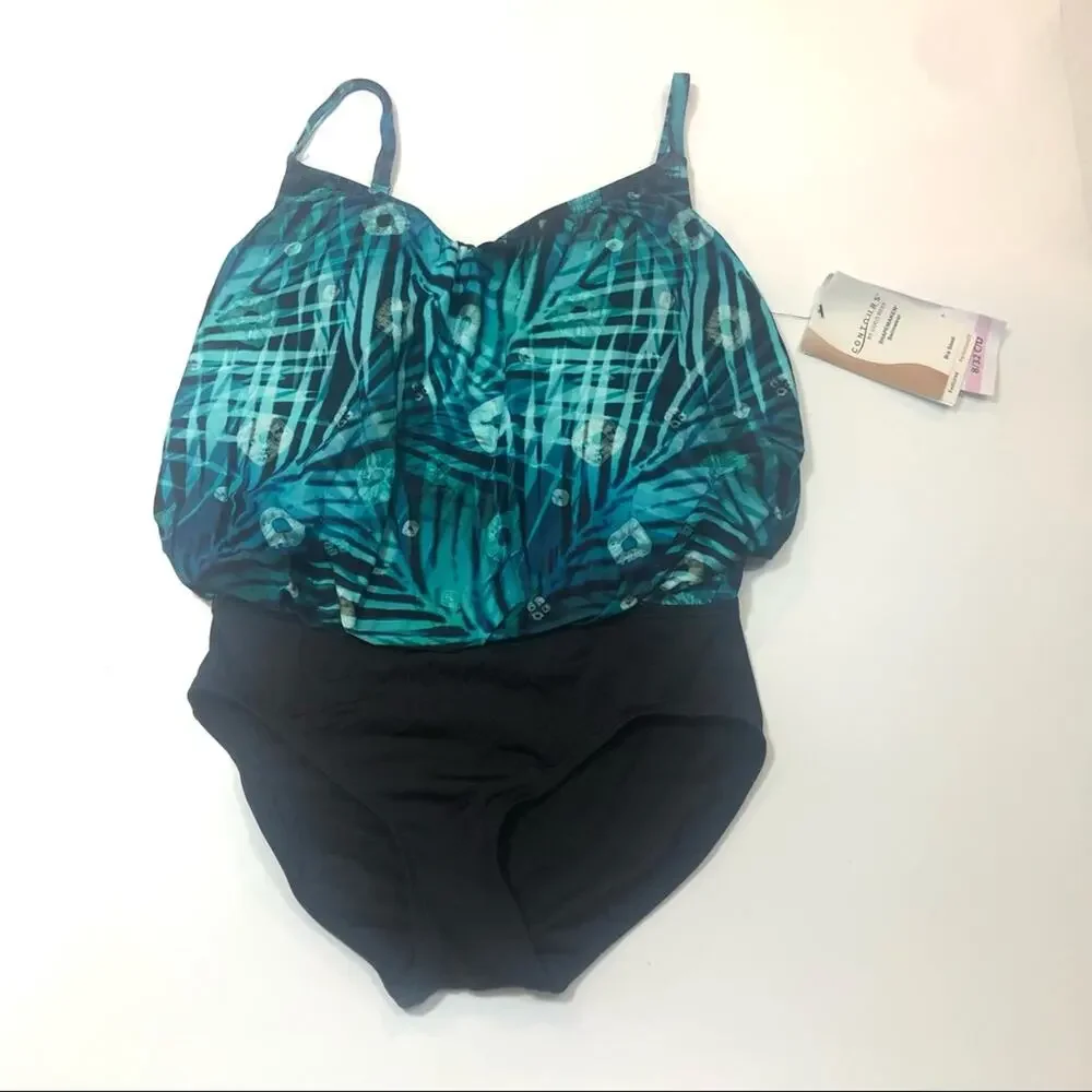 Coco Reef Amaris Blouson one piece swimsuit Sz 8 - Picture 3 of 7